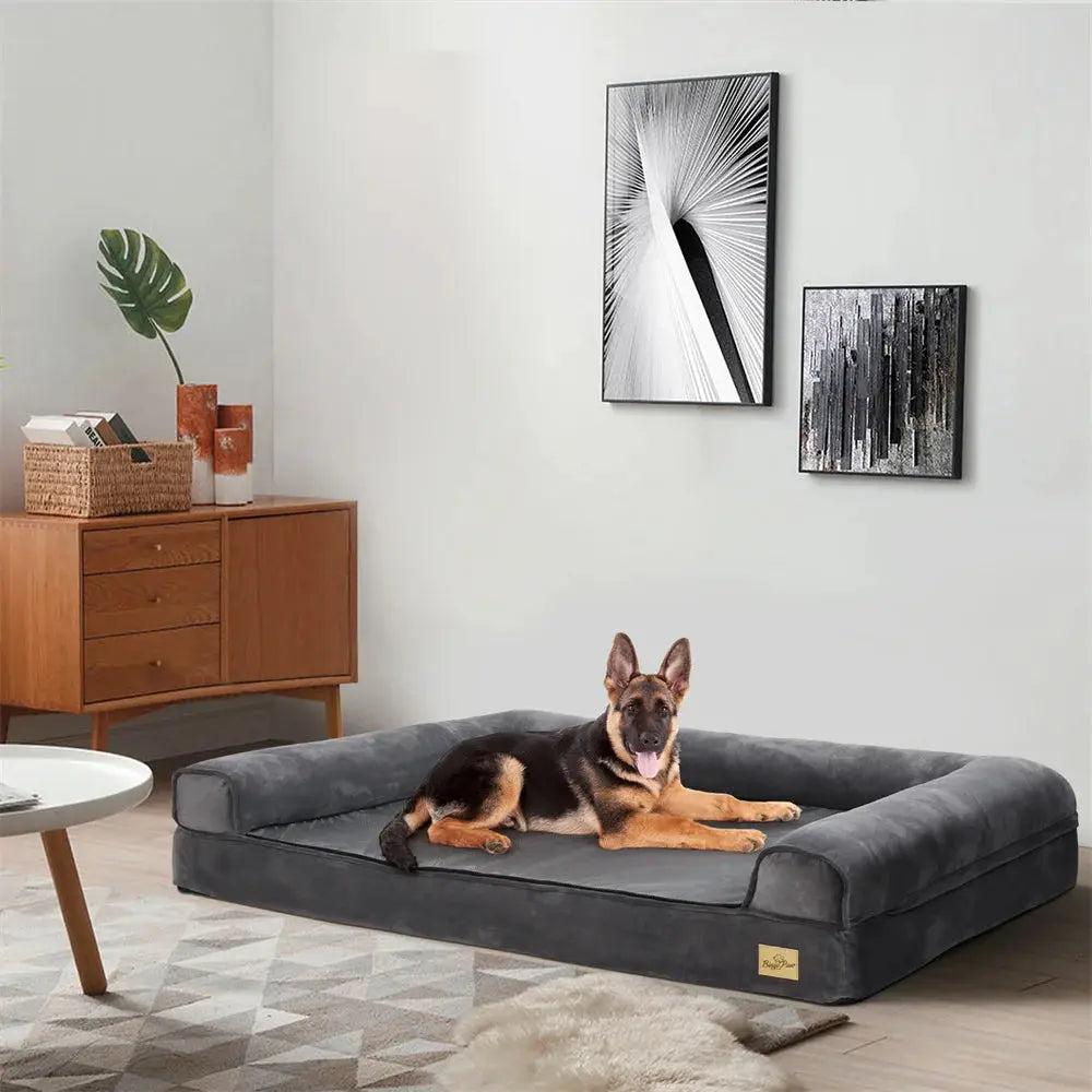 XXXL Large Calming Dog Bed Orthopedic Memory Foam Sofa Couch Waterproof Removable Cover Plush Mat for Small Medium Large Dogs WLP Company