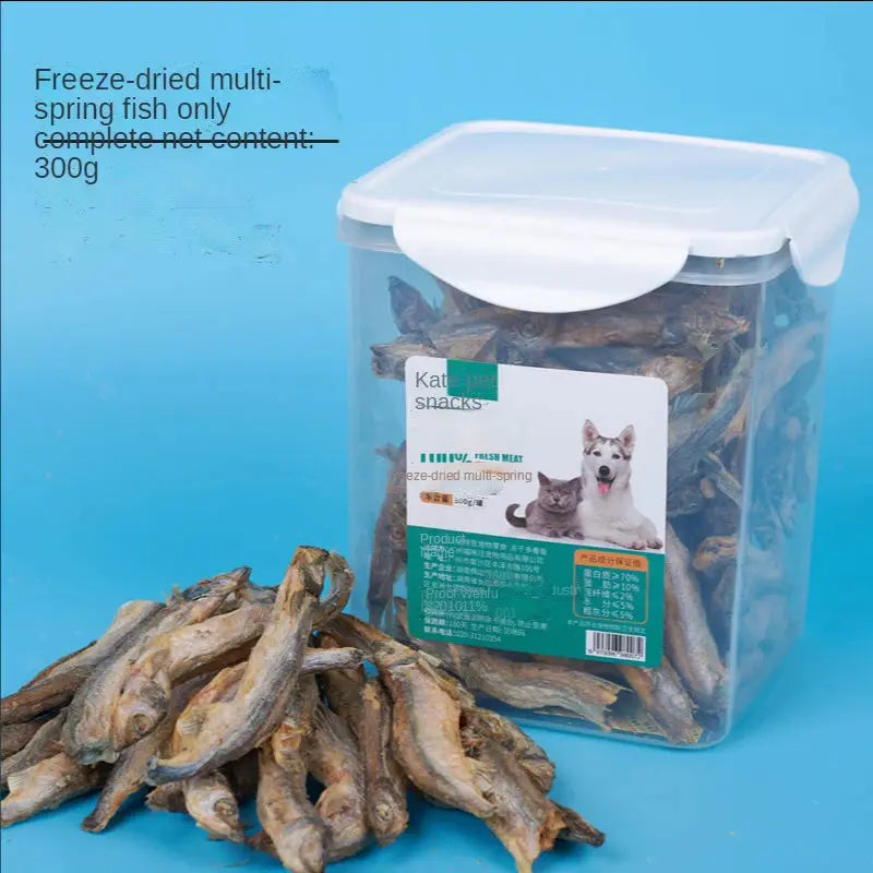 freeze-dried fish Freeze-dried spring fish, cat snacks, dried small fish, pet dogs, freeze-dried beautiful hair and teeth cleaning WLP Company