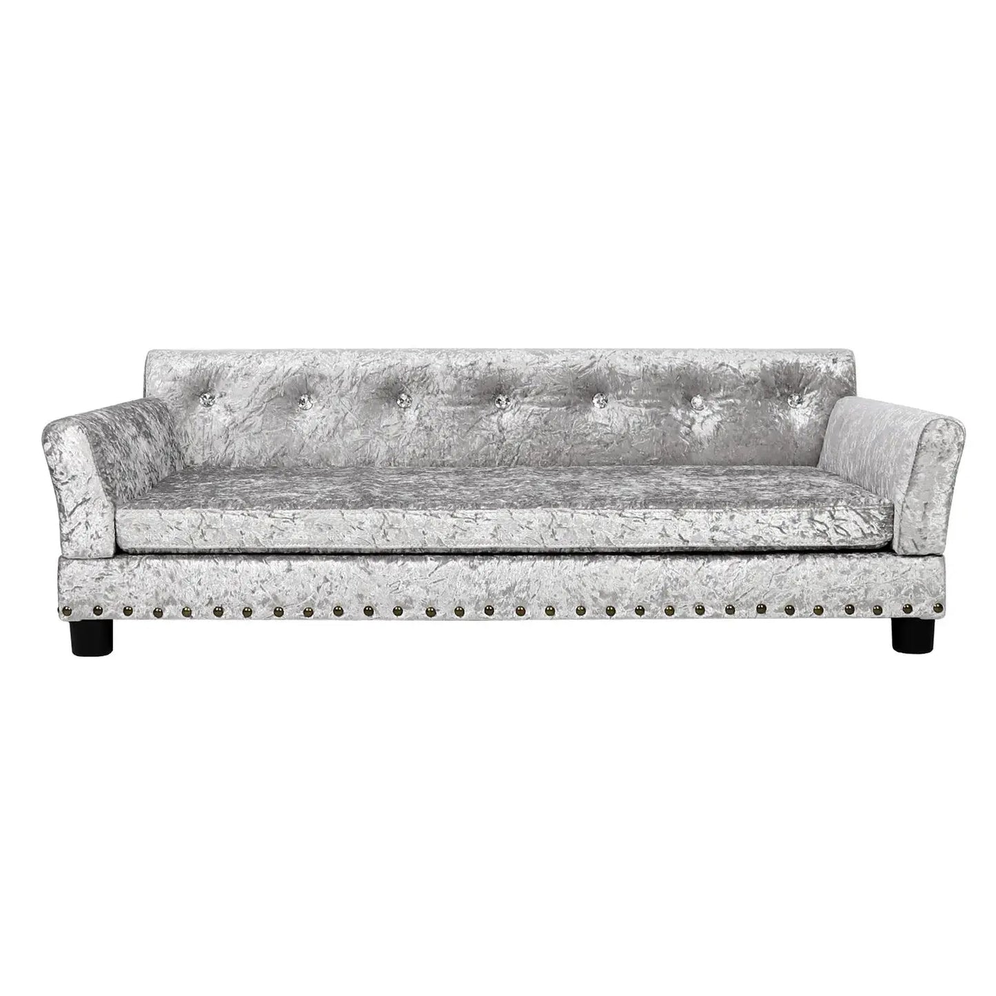 BingoPaw Large Dog Sofa Bed Deluxe Tufted Elevated Jumbo Dog Couch Bed Made Velvet - Pet Giant Snuggle Sofa Lounger Memory Foam WLP Company