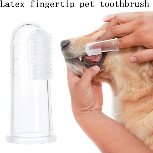 Pet Toothbrush Super Soft Pet Finger Toothbrush Teddy Dog Brush Bad Breath Tartar Teeth Care Tool Dog Cat Cleaning Silicagel Pet Supplies WLP Company