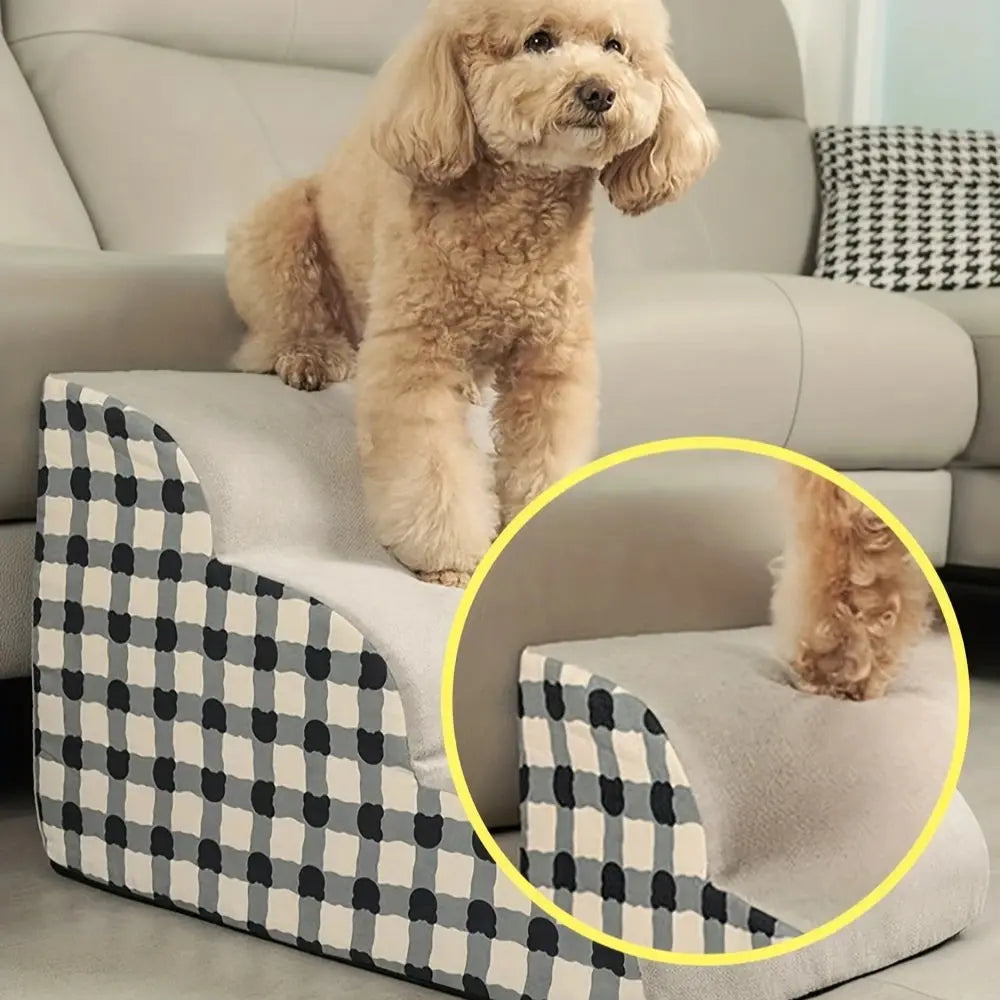 pet stairs Pet 2/3 Steps High Density Foam Dog Secure Stairs Ramps Non-Slip Pet Steps for Older Dogs Pet with Joint Pain Sofa Bed Ladder WLP Company
