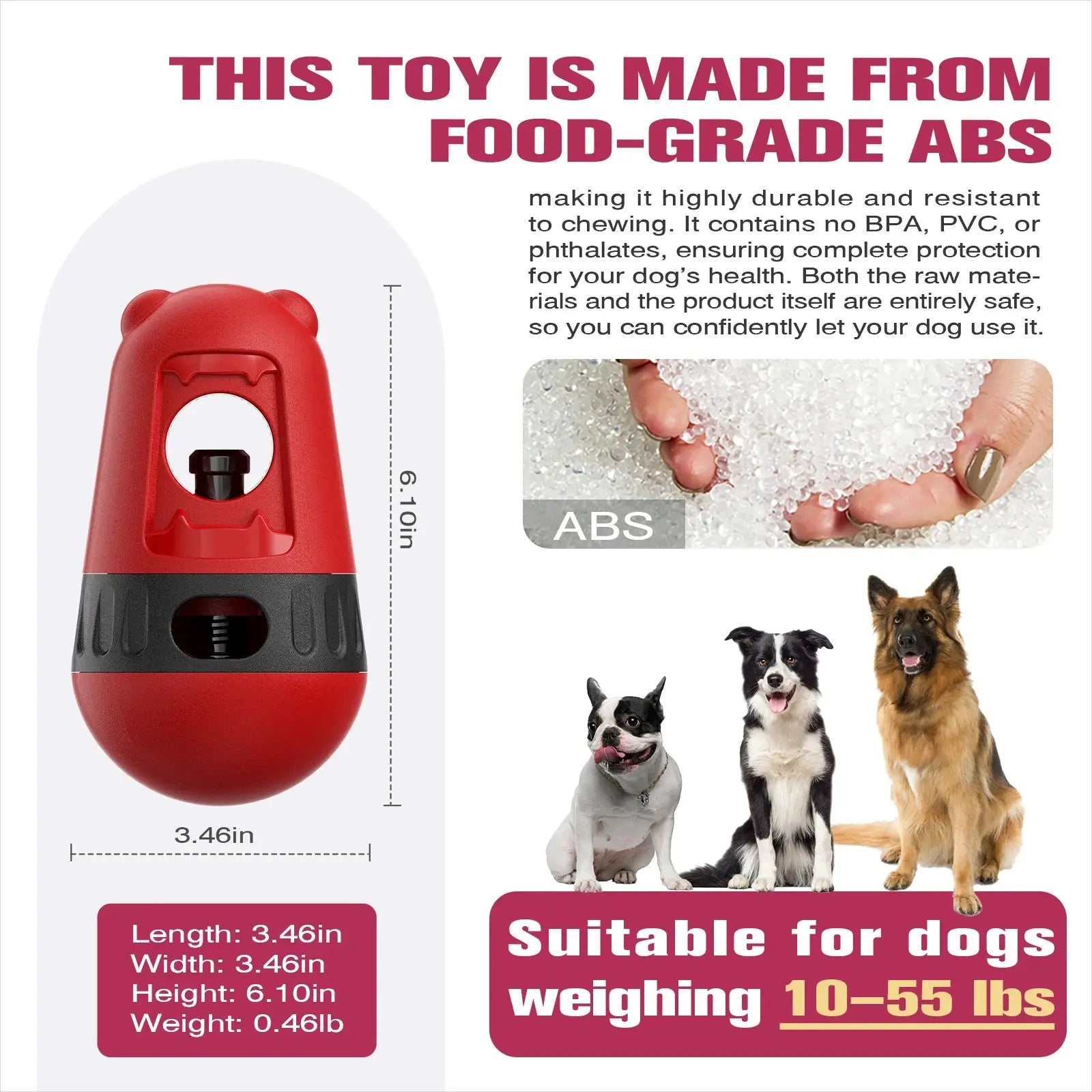Dog Puzzle Toy Elliptical Track Rolling Increase Intelligence Ball Leaky Food Develop Good Habits Durable Interactive Pet Toys WLP Company