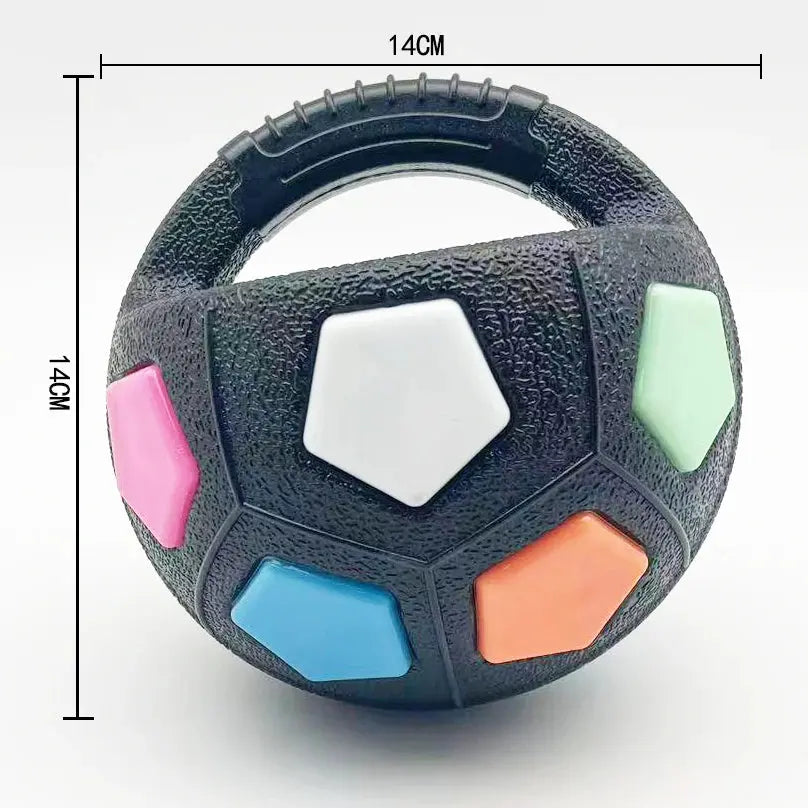 New football tennis ball shaped pet dog toys, durable teething relief to accompany outdoor training squeak toys WLP Company