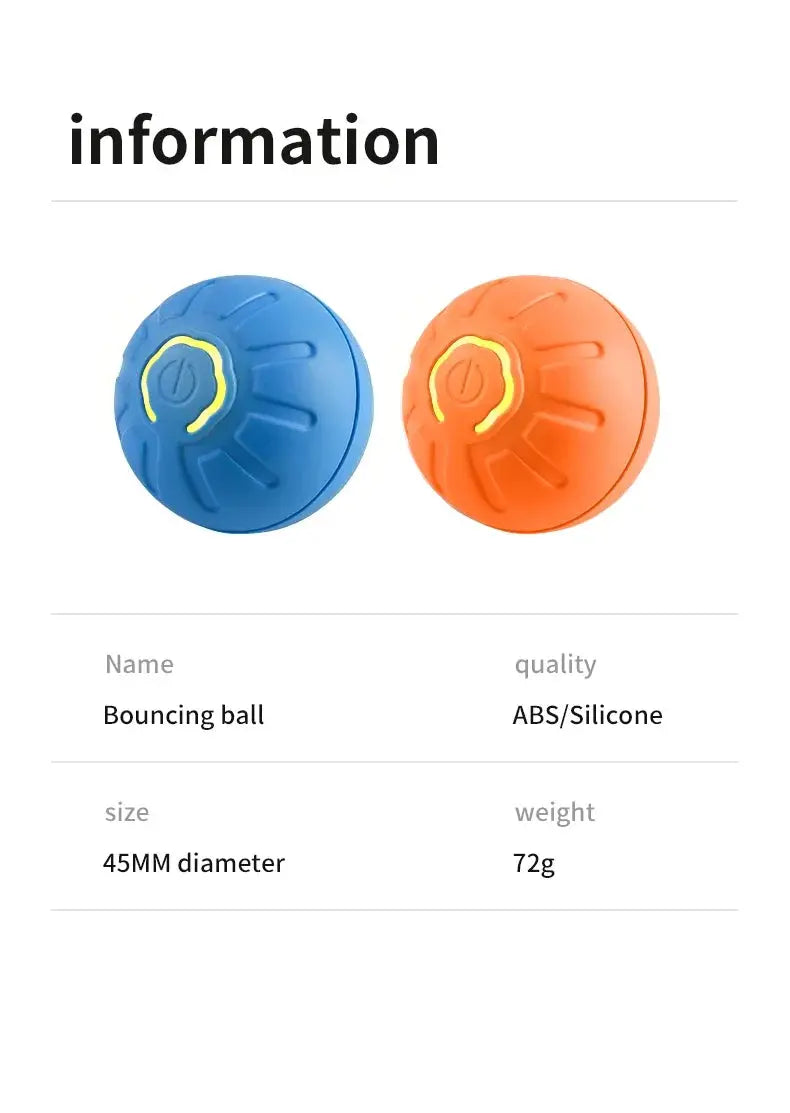 Smart Dog Toy Ball Electronic Interactive Pet Toy Moving Ball USB Automatic Moving Bouncing for Puppy Birthday Gift Cat Product WLP Company