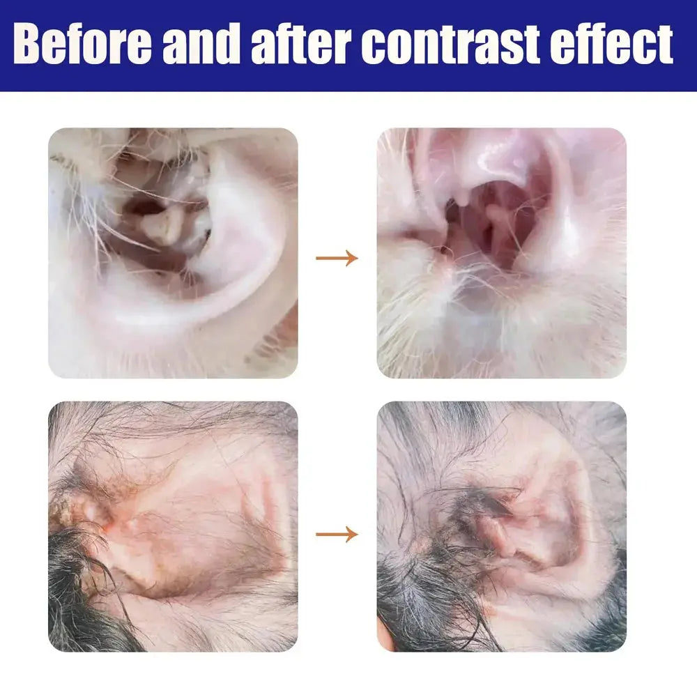 50 ml Pet Ear Drops Gentle Cleaning Ear Mites And Earwax In Cats & Dogs Inhibiting Ear Bacteria WLP Company