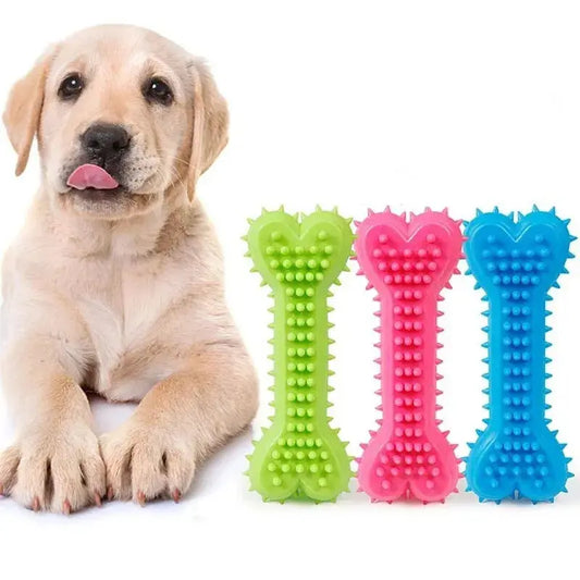 1PC Pet Chew Toy Soft Rubber Bite-resistance Bone Shape Teeth Grinding Chewing Toys for Small Dogs Training Pet Supplies WLP Company