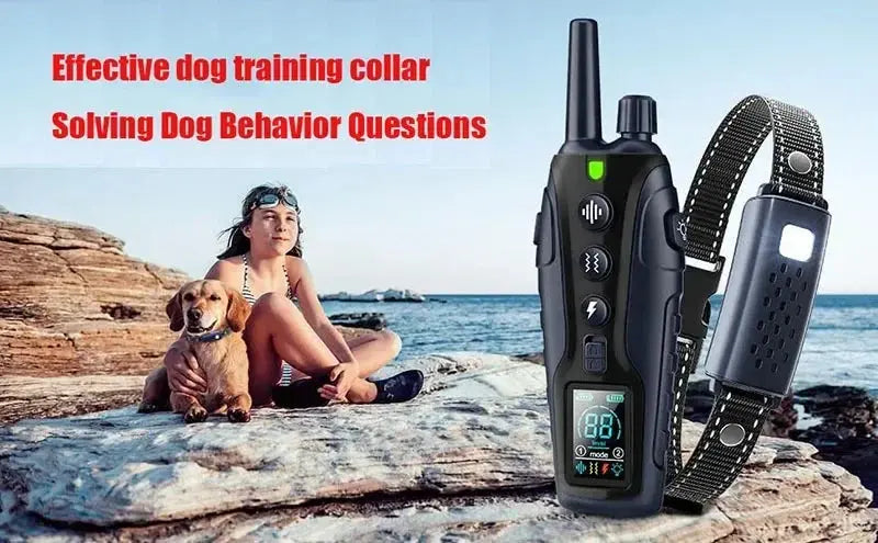 1000m Smart Dog Training Collar with Remote Electric Shocker Suitable for Preventing Dog Barking Pet Behavior Training Supplies WLP Company