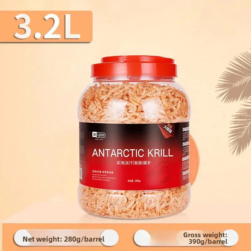 Yee Freeze-Dried Antarctic Krill-Premium Fish Food for Arowana, Flowerhorn & Parrot Fish - High Protein Turtle & Aquatic Pet Treat WLP Company