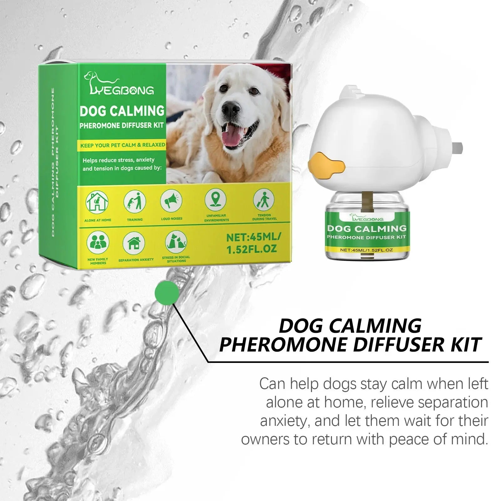 stress relief for pets 45ml Cats Dogs Stress Calming Care Kit, Long-lasting Pet Anxiety Relief Calming Diffuser, Perfect For Travel WLP Company
