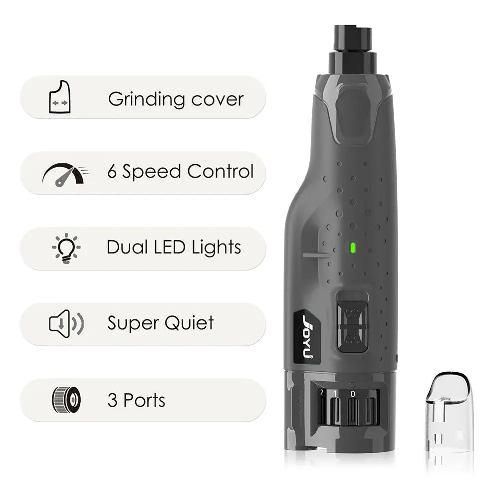 Dog Nail Grinder Dustproof with 2 LED Light - Super Quiet Powerful 6-Speed Nail Trimmer File for Small Medium Large Dogs WLP Company