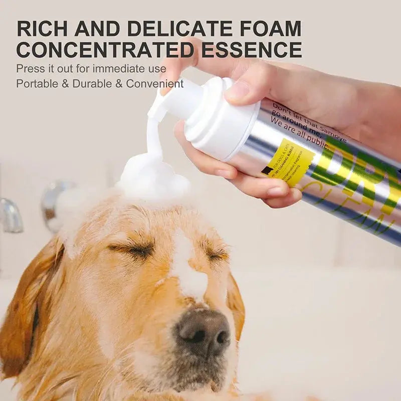 pet shampoo 200ML Pet Dry Cleaning Foam Without Rins Dog Cat Puppy Shower Gel Supp Shampoo Deodorant Sterilization Leave Scent Pet Supplie WLP Company