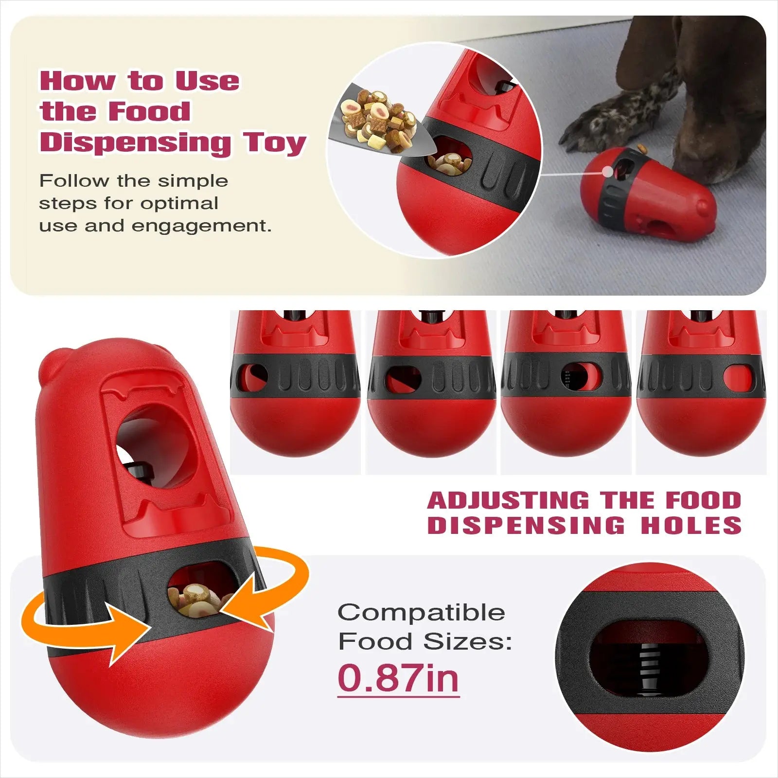 Dog Puzzle Toy Elliptical Track Rolling Increase Intelligence Ball Leaky Food Develop Good Habits Durable Interactive Pet Toys WLP Company