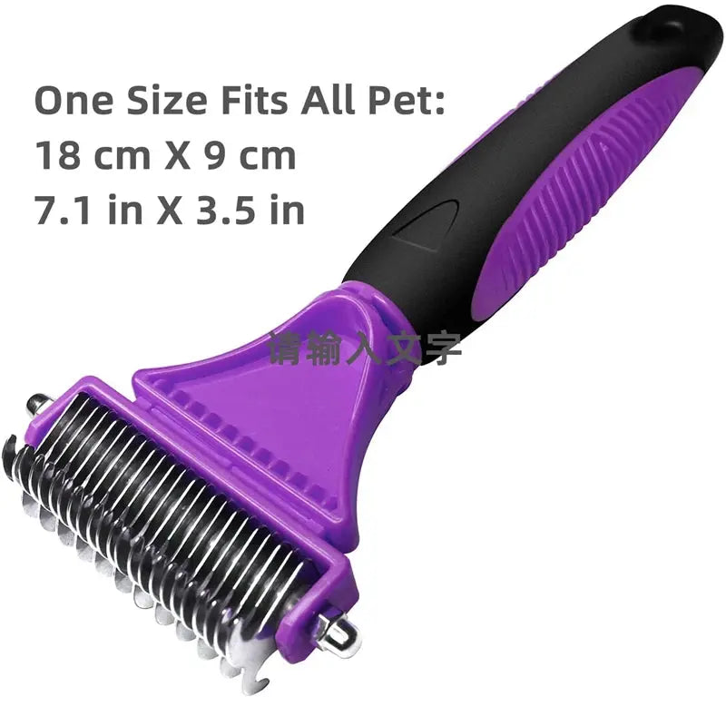 pets grooming brush Pets Stainless Steel Grooming Brush - Two-Sided Shedding and Dematting WLP Company