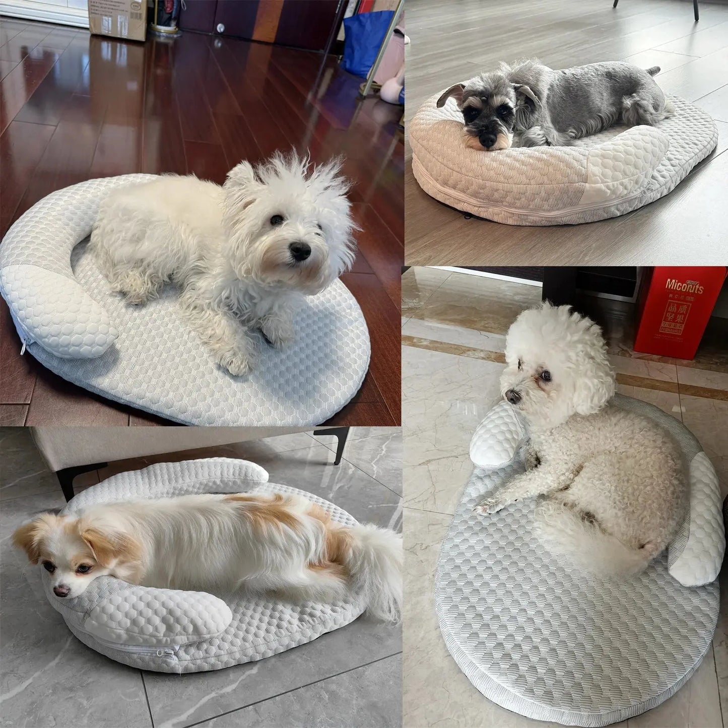 Dog Cooling Pad Mat with Pillow for Pet Puppy Cat Ice Cold Bed Sleeping Dog Cooling Mat Accessories Detachable Washable Mattress WLP Company