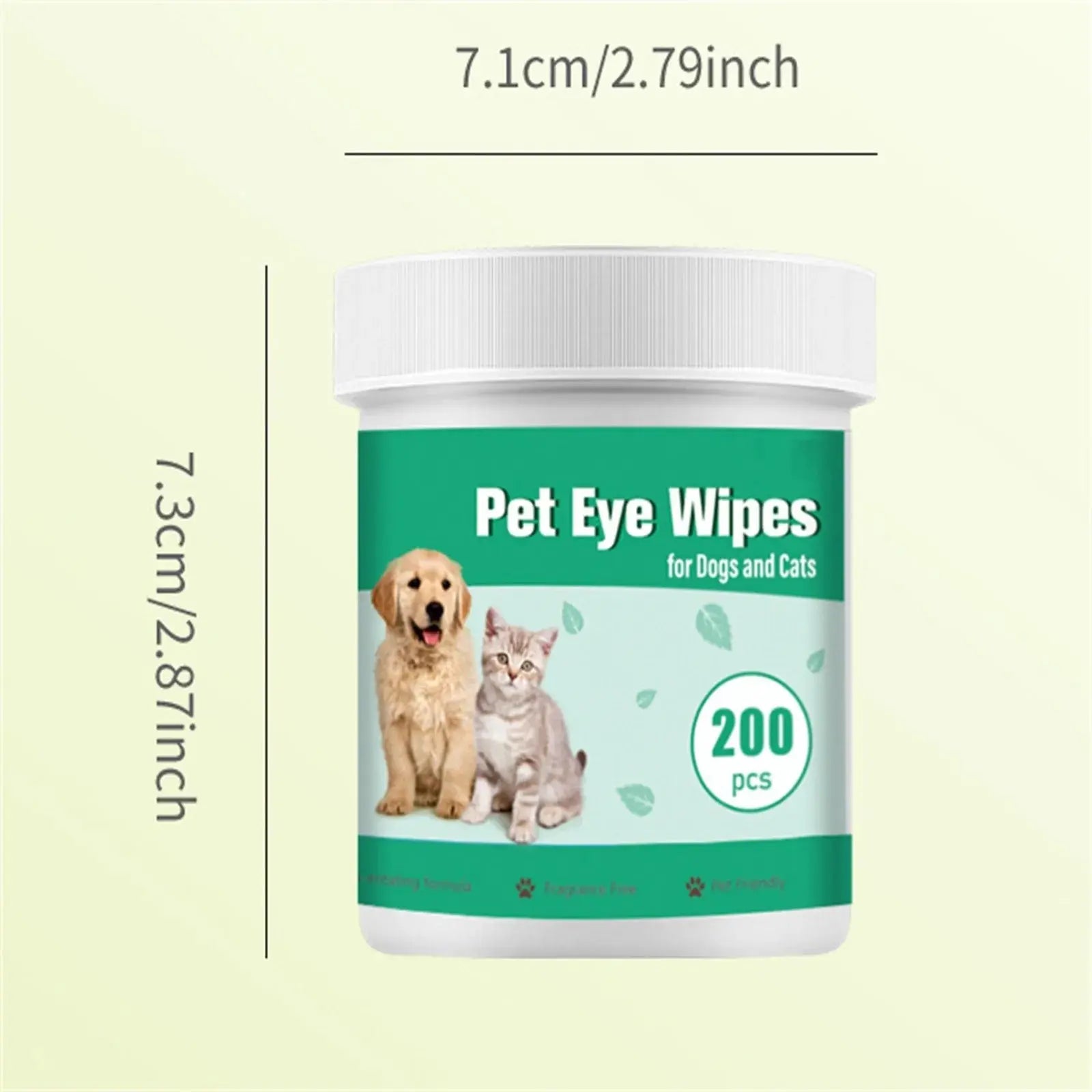 Pet Eye Wipes Cats And Dogs Tearmark Wet Wipes Cats And Dogs Universal No Irritation Cleaning Products 200 Canned Wipes WLP Company