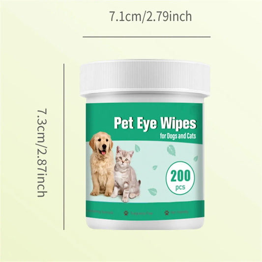 Pet Eye Wipes Cats And Dogs Tearmark Wet Wipes Cats And Dogs Universal No Irritation Cleaning Products 200 Canned Wipes WLP Company