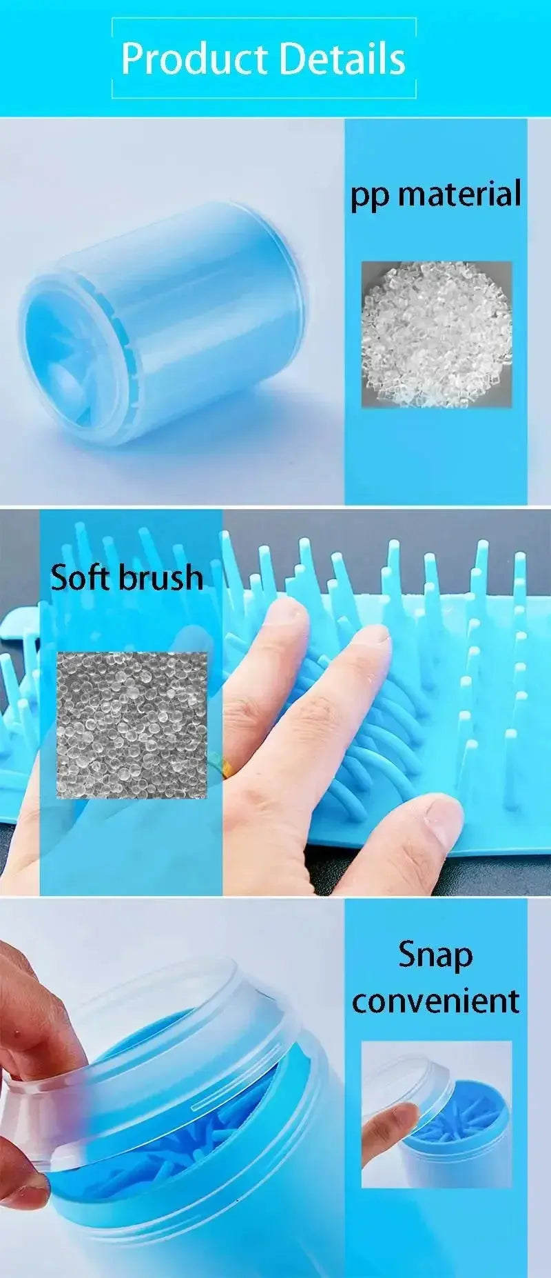 Pet Foot Wash Cup Soft Silicone Material Cat and Dog Foot Cleaner Portable Dog Foot Massage Pet Foot Bath Cleaning Supplies WLP Company