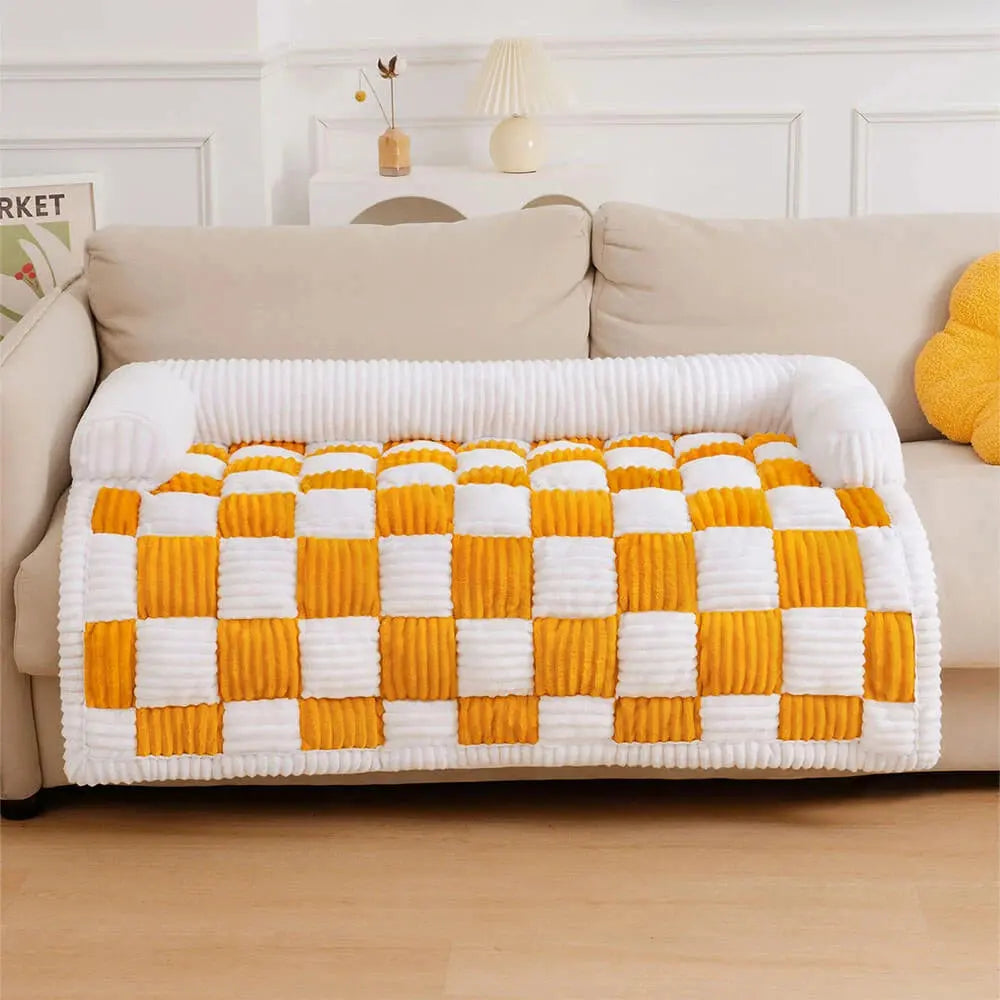 Plush Dog Bed Sofa Couch For Large Dogs Pet House Mat Warm Nest Beds Kennel Soft Cat Puppy Cushion Long Plush Blanket Sofa Cover WLP Company