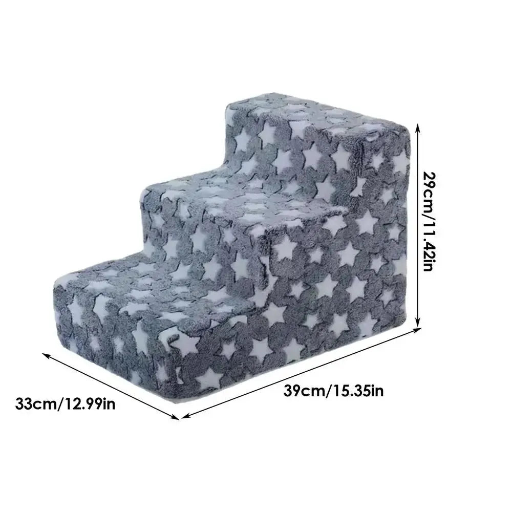 Pet Steps High Density Foam 3 Steps Dog Stairs Ramps for Small Cats dog Climbing Removable Non-Slip Pet Ramp Washable Cat Ladder WLP Company