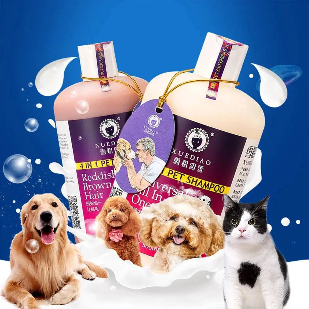 Pet Dog Shampoo and Conditioner All Natural 4 in1 pet shampoo and 17oz Puppy shampoo for dogs，dog shower gel shampoo 500ml WLP Company