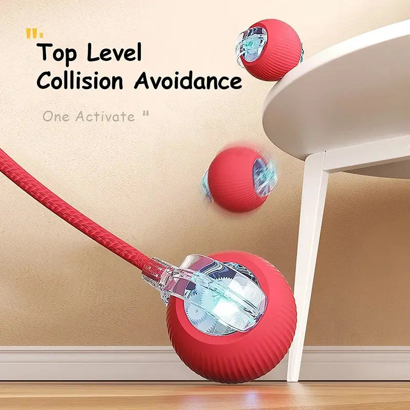 Cat toys Cat Interactive Ball Toys Automatic Rolling Ball Faux Tail Rechargeable Smart Pet Electric Toy Dog Cat Training Imitate Mouse WLP Company