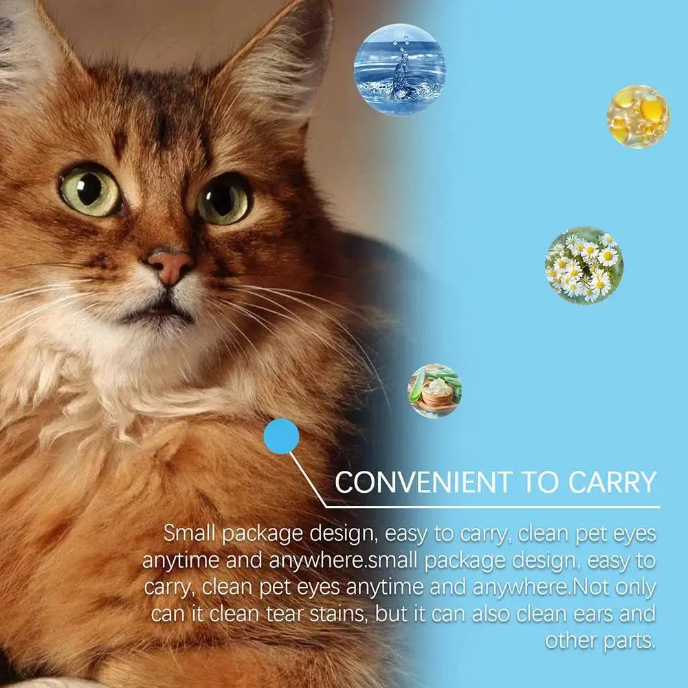 pet eye cleansing wipes Eye Cleansing Finger Wipes Cat & Dog Cleansing Wipes Eye Cleansing Decontamination Wipes Gentle Easy To Carry WLP Company