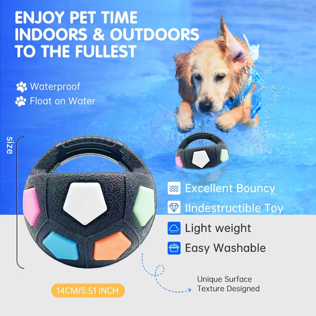 New football tennis ball shaped pet dog toys, durable teething relief to accompany outdoor training squeak toys WLP Company