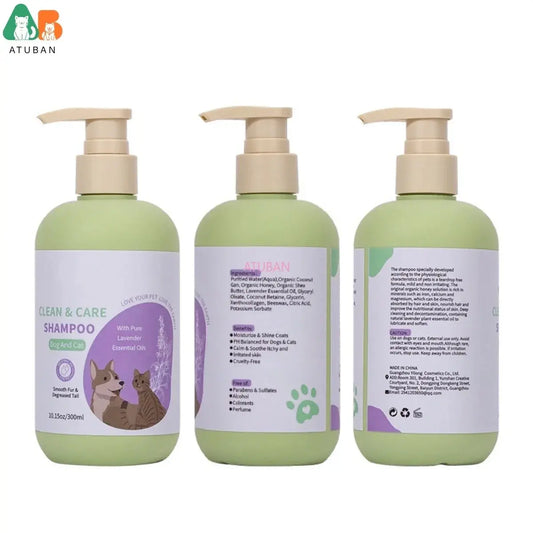 ATUBAN Dog Shampoo and Conditioner,Hypoallergenic Dog Shampoo for Smelly Dogs,Probiotic Pet Shampoo for Dogs,Royal Lavender WLP Company
