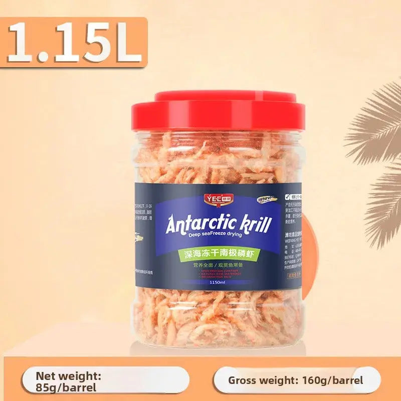 Yee Freeze-Dried Antarctic Krill-Premium Fish Food for Arowana, Flowerhorn & Parrot Fish - High Protein Turtle & Aquatic Pet Treat WLP Company