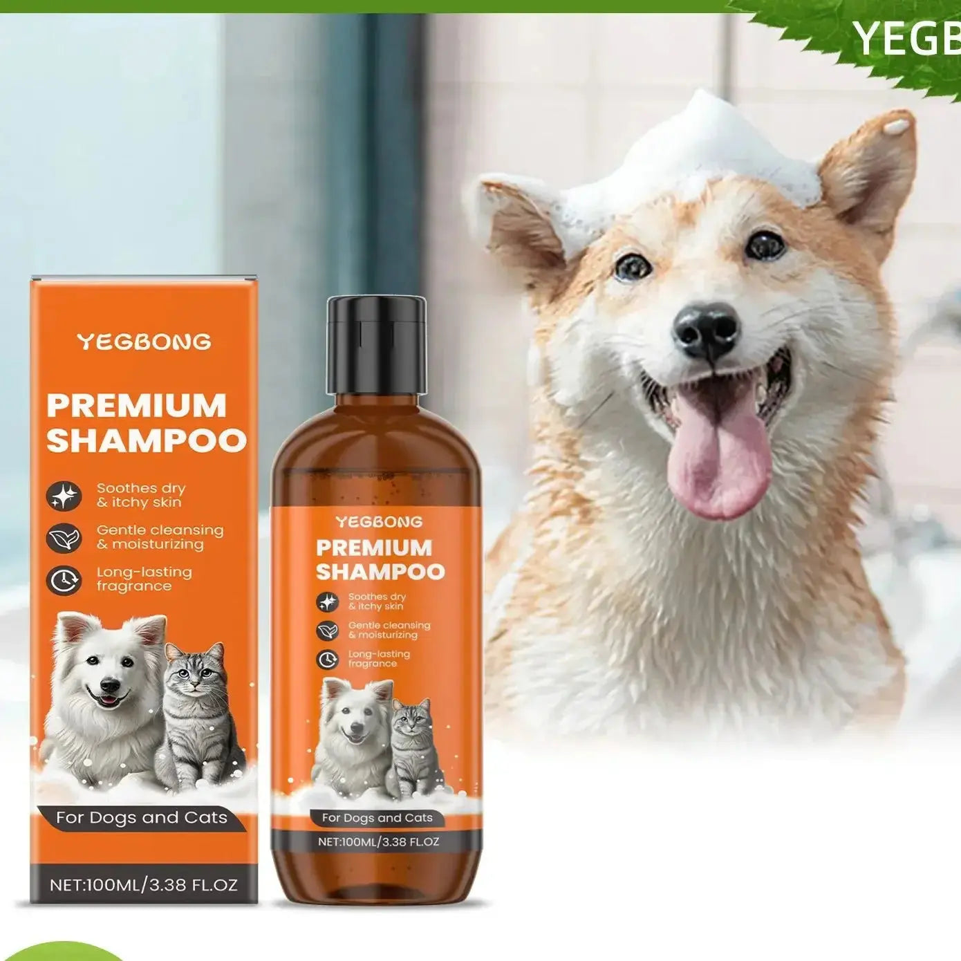 Natural Pet Shampoo for Dogs & Cats, Coconut Oil Derivative Formula WLP Company