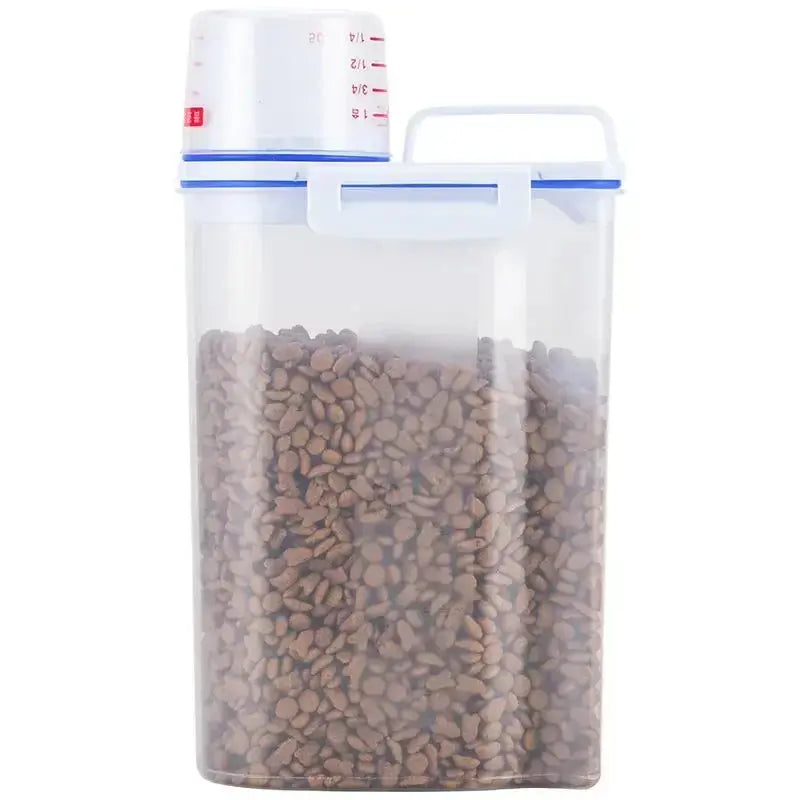 1.5kg/2kg Pet Food Storage Container Cat Food Bin Airtight Moisture Proof Dog Food Bucket Fish Food Container Cat Food Canister WLP Company