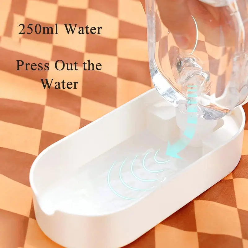 2 in 1 Dog Water Bottle with Food Storage Portable Pet Water Container for Dogs Cats Outdoor Dog Feeder Puppy Drinking Bowl WLP Company