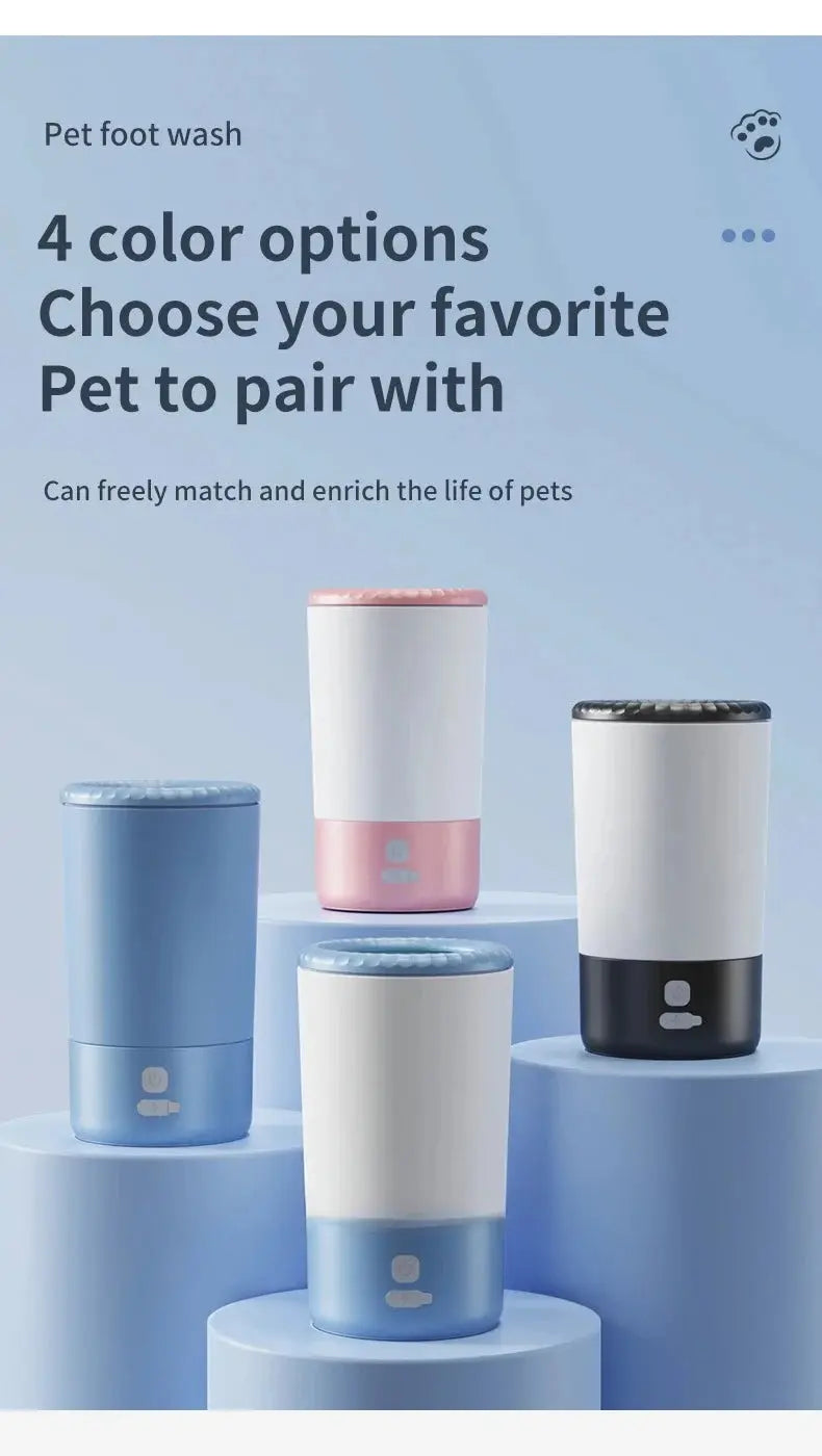 Pet Foot Washing Machine Electric Pet Paw Cleaner Automatic Dog Quick Cleaner Pet Paw Portable Low Noise Waterproof Foot Cup WLP Company