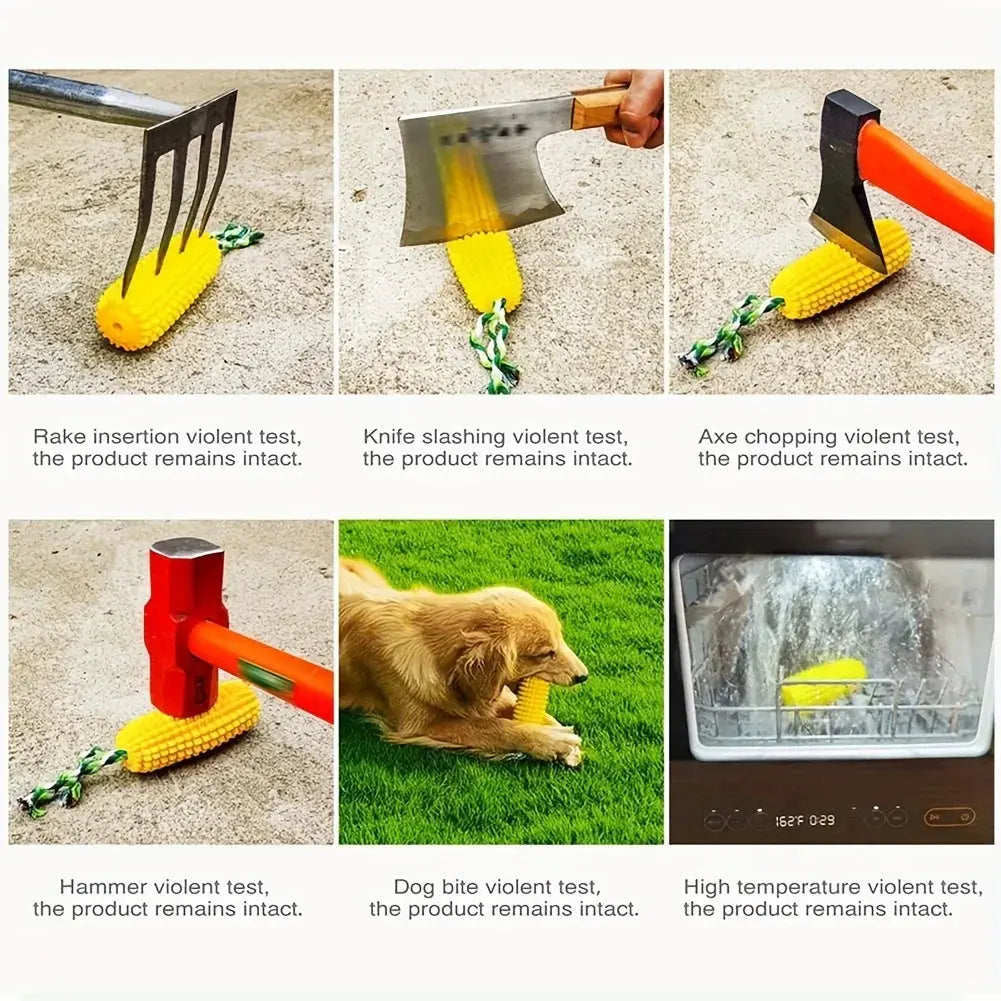 Dog Chew Toys for Aggressive Chewers, Teeth Cleaning Chew Toy,Corn Shape Interactive Dog Dental Toys for Medium Large Puppy Dogs WLP Company