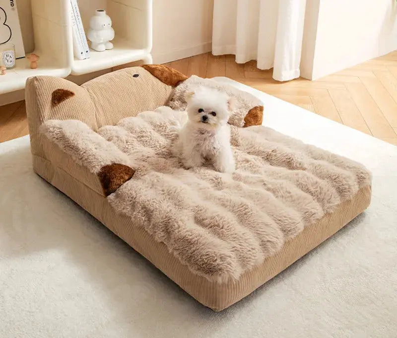 Soft Plush Dog Bed Sofa Winter Warm Pet Sleeping Mat for Small Medium Dogs Cats Removable Puppy Bed Luxury Cozy Cat Sleeping Bed WLP Company