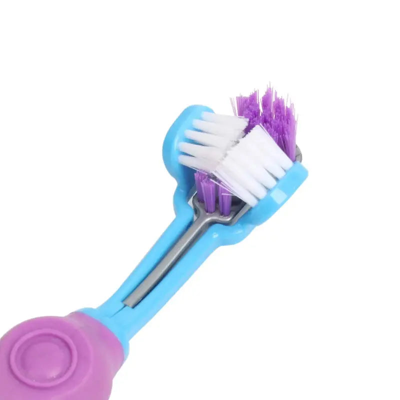 Three Sided Pet Toothbrush Multi-angle Toothbrush Cleaning Dog Cat Brush Bad Breath Pet Dental Care Cat Cleaning Mouth WLP Company