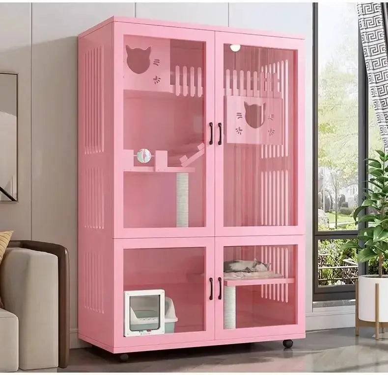 luxury cat house Wooden Cat House and Bed - Perfect for Your Feline Friend WLP Company