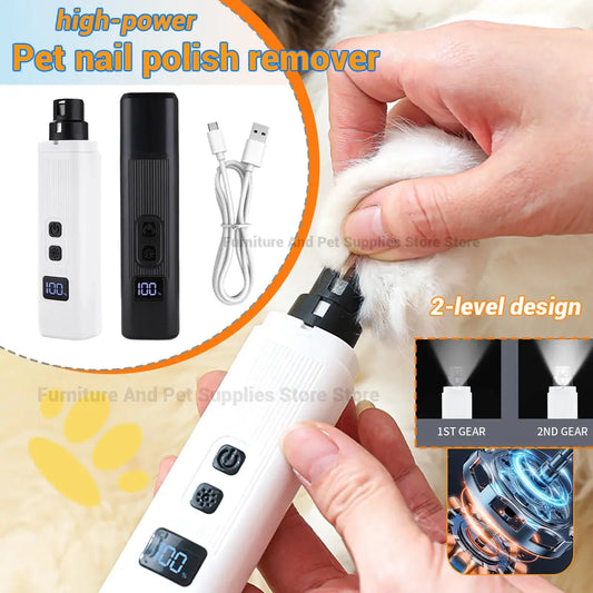Electric Dog Nail Clippers for Dog Nail Grinders Rechargeable USB Charging LED Light Pet Quiet Cat Paws Nail Grooming Supplies WLP Company