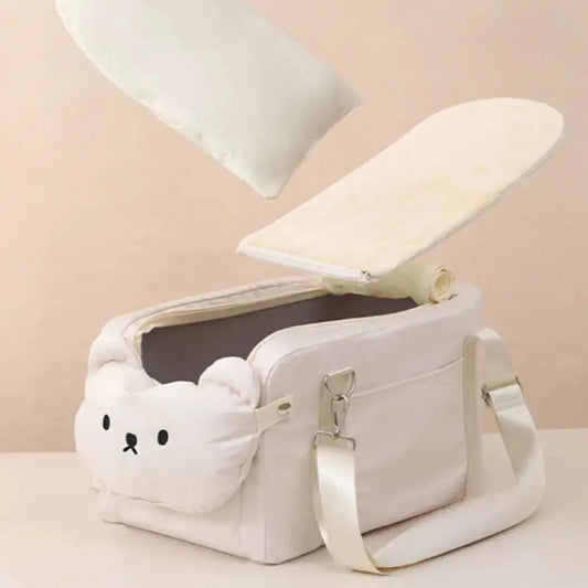 pet car seat New Cute Pet Car Luggage Large Capacity Multifunction Pet Car Safety Seat Convenient Dog Car Backpack Outdoor Travel WLP Company