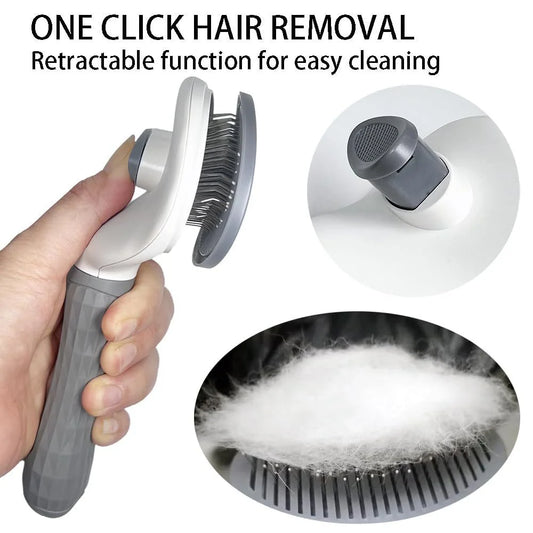 Self-Cleaning Cat Slicker Brush - Effortless Grooming & Hair Removal