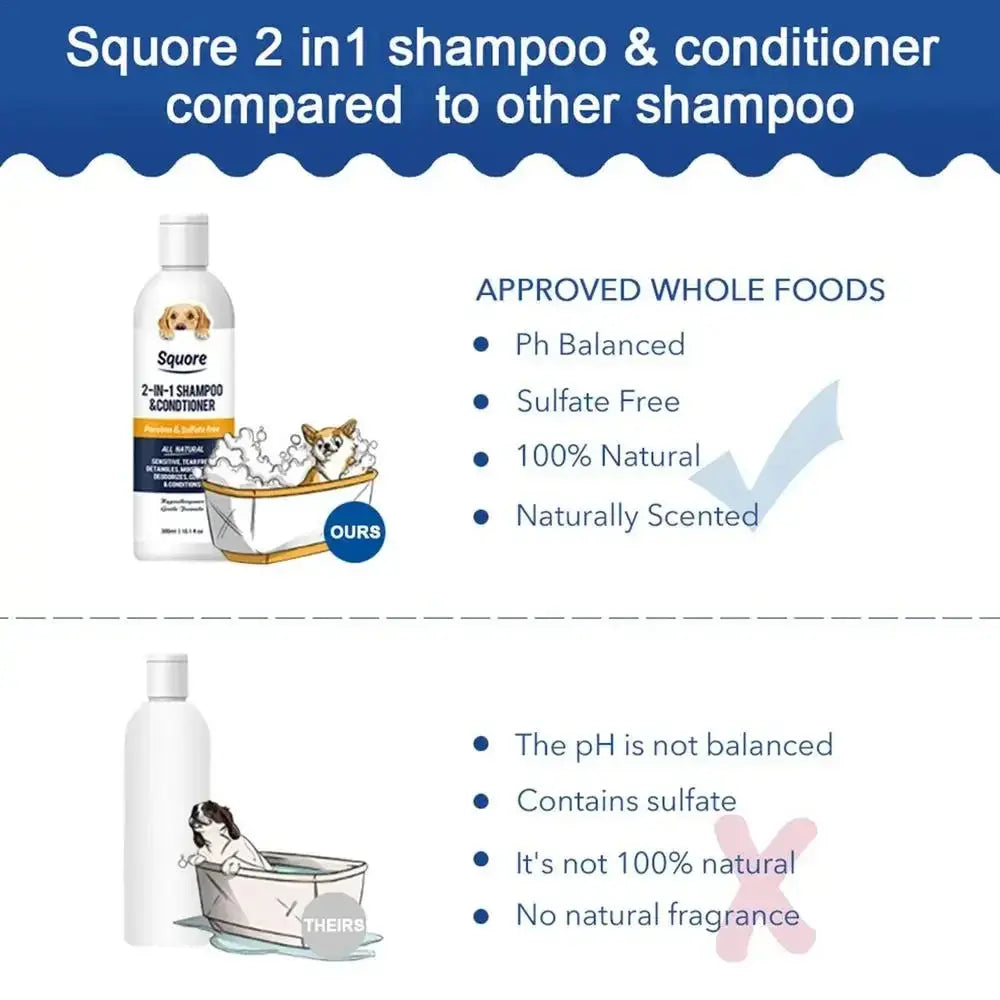 Puppy Shampoo And Conditioner 2 In 1 Natural Moisturizing Shampoo Moisturizing Dog Shampoo For Sensitive Skin PH Balanced WLP Company