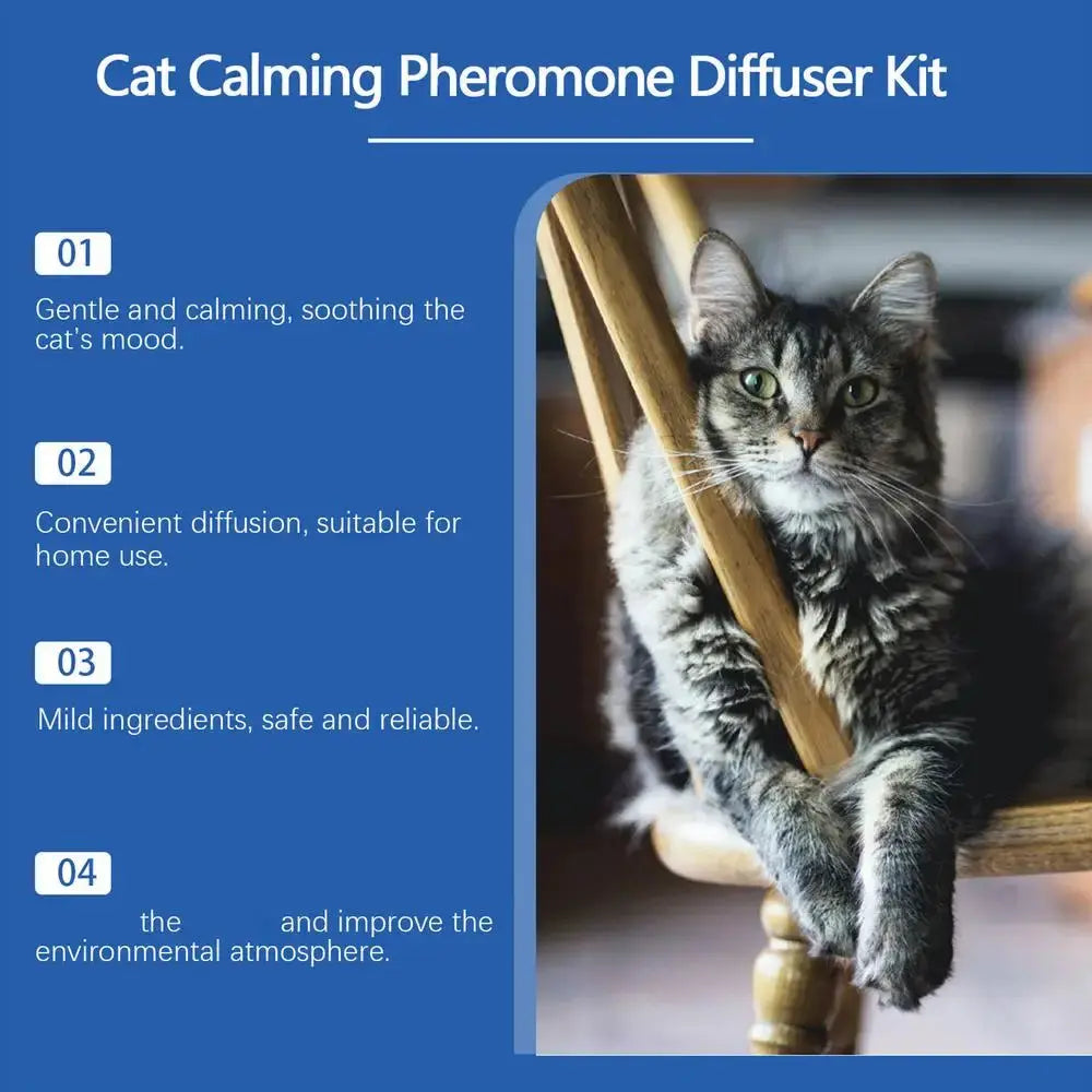 Pet Pheromones Calming Diffuser Cat Emotion Diffuser 45ml Natural Pheromone Diffuser Calm Relaxing Pets Pheromone Plug-in WLP Company