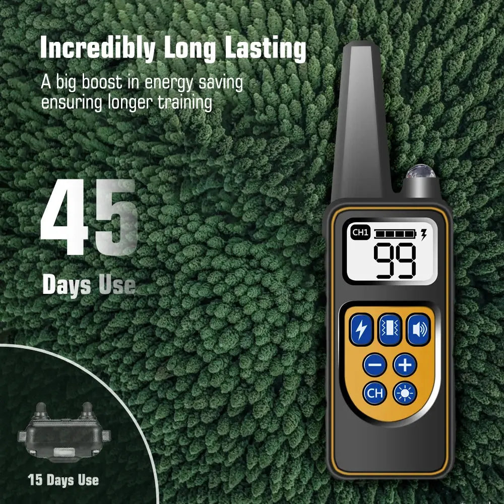 Dog Training Collar with Remote, IP67 Waterproof for 3 Dogs WLP Company