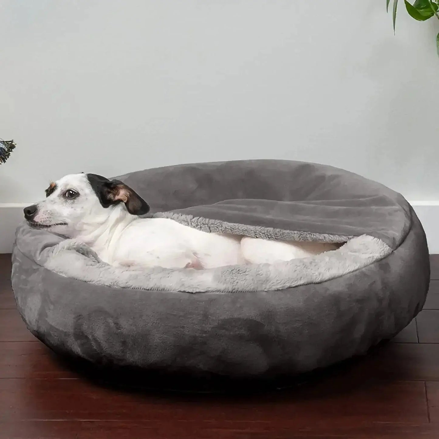 Semi-closed Dog Kennel Small and Medium Pet Sleeping Pad - Corduroy Winter Warm WLP Company