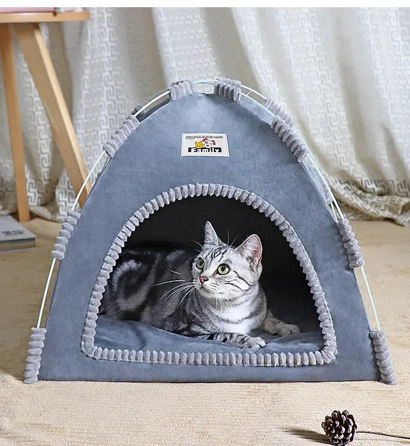 Foldable Cat House Pet Tent Four Seasons Universal Cat and Dog Pet Nest Summer Cool Mat Outdoor Portable Foldable Breathable WLP Company
