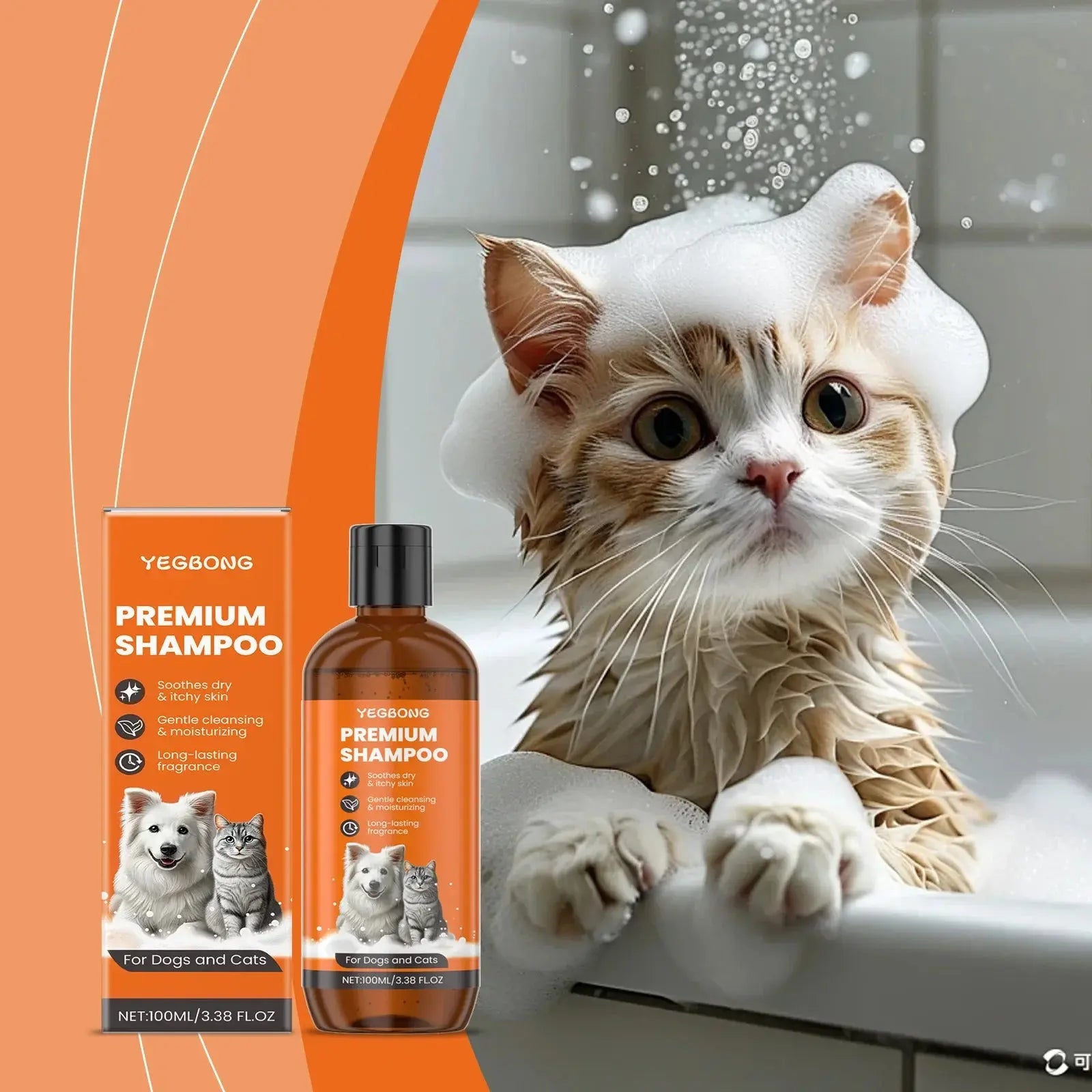 Natural Pet Shampoo for Dogs & Cats, Coconut Oil Derivative Formula WLP Company