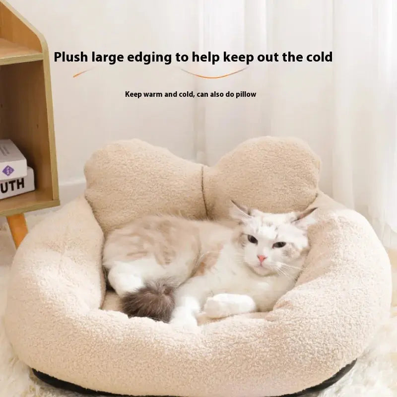 Winter Dog Kennel Can Be Disassembled and Washed, Thickened Cat Warmth Cat Kennel Teddy Fur Warm and Comfortable Pet Supplies WLP Company