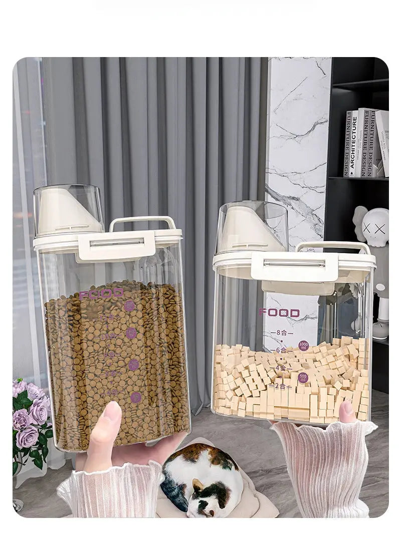 Sealed Cat Food Storage Bucket Vacuum Preservation Tank for Dog Food Moisture-proof and Dehumidifying Pet Dog Snack Storage Box WLP Company
