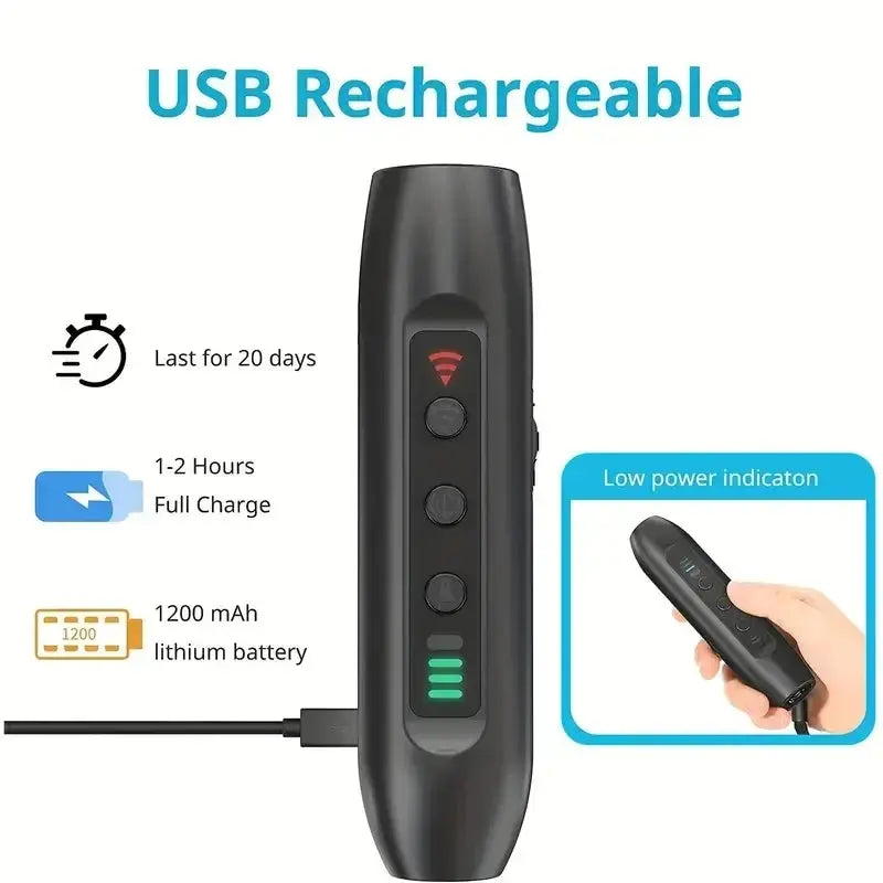 Ultrasonic Pet Dog Repellent, Portable Handheld Anti Bite and Anti Barking Drive Stick with LED Flashlight Pet Repellent WLP Company