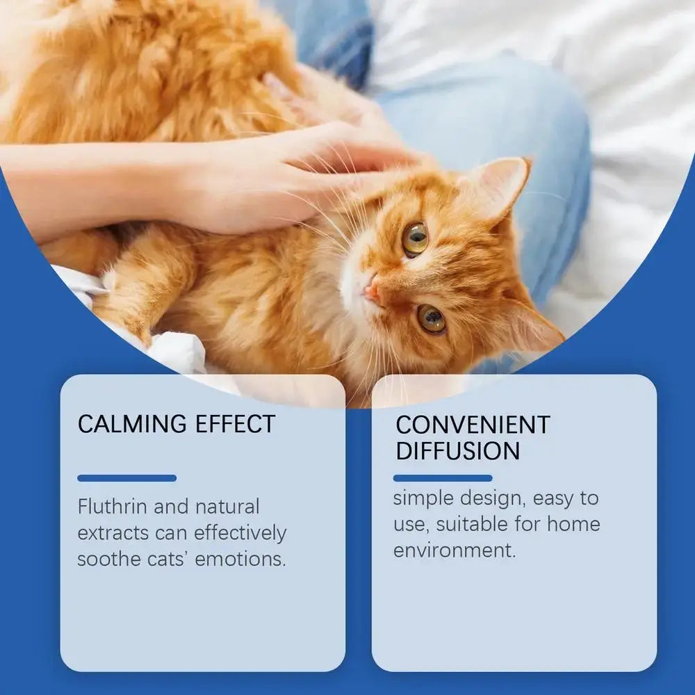 Cat Calming Diffuser Cat Emotion Diffuser 45ml Long Lasting Pheromone Plug-in Relaxants Calm Relaxing Home Cat Calm Relaxing WLP Company